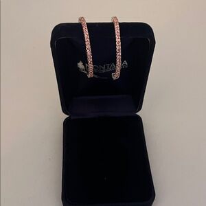 Montana Silversmiths Pink Crystal Hoop Earrings